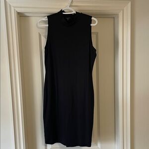 RW&CO. Black Sleeveless Midi Mock Neck Dress Size L
